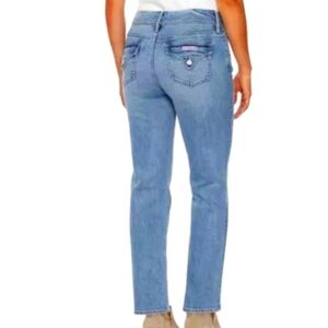 Hudson EUC women's Icey Blue Mid Rise Straight Leg Jeans Size 10 L 28"